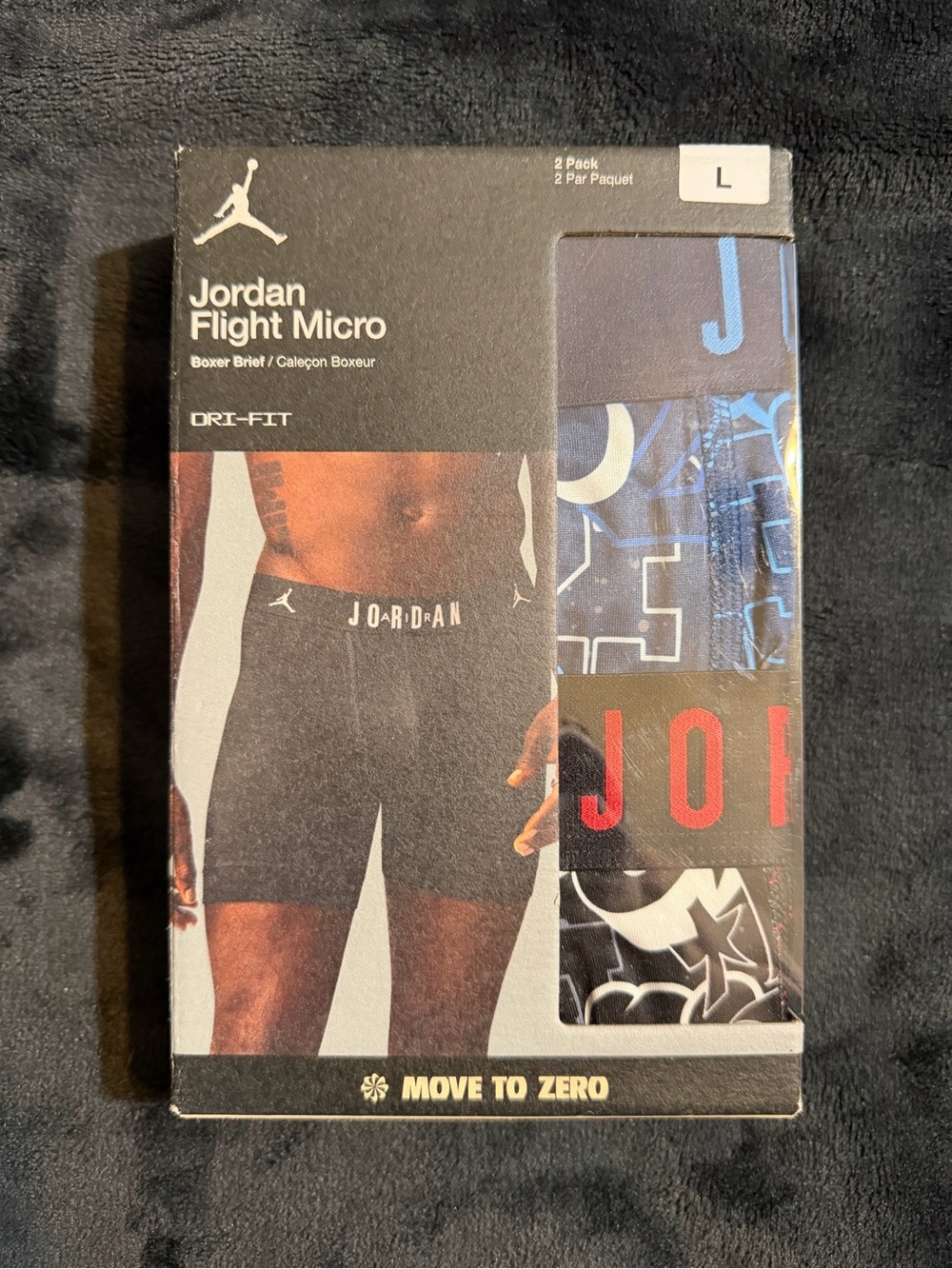 Jordan Flight Micro Men’s Boxer Briefs - Black & Blue - 2 Pack L 🏀